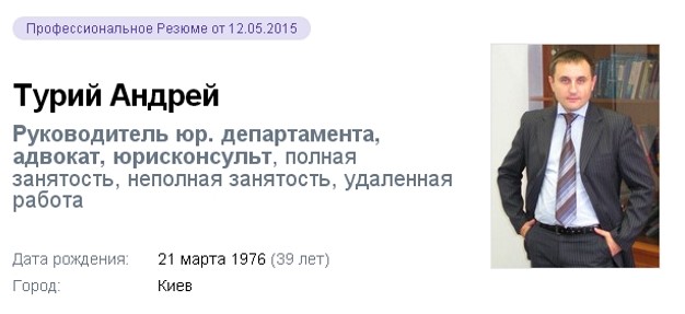 турий резюме